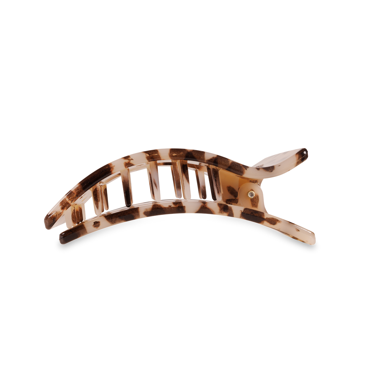 Teleties | Flat Rectangle Hair Clip | Medium | Blonde Tortoise
