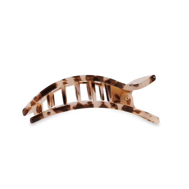 Teleties | Flat Rectangle Hair Clip | Medium | Blonde Tortoise
