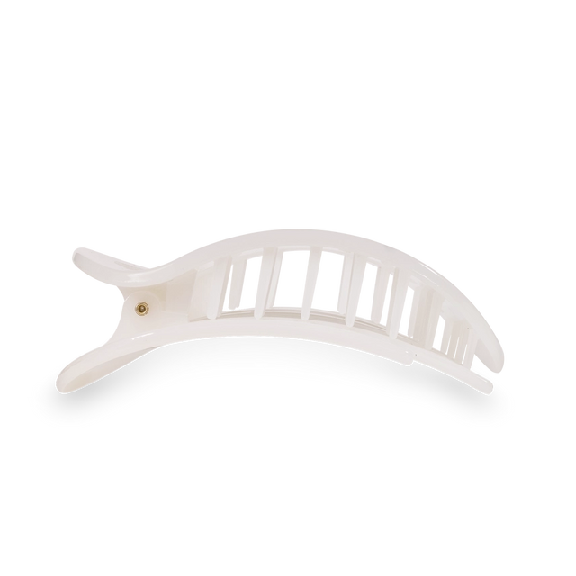 Teleties | Coconut White Medium Flat Round Clip