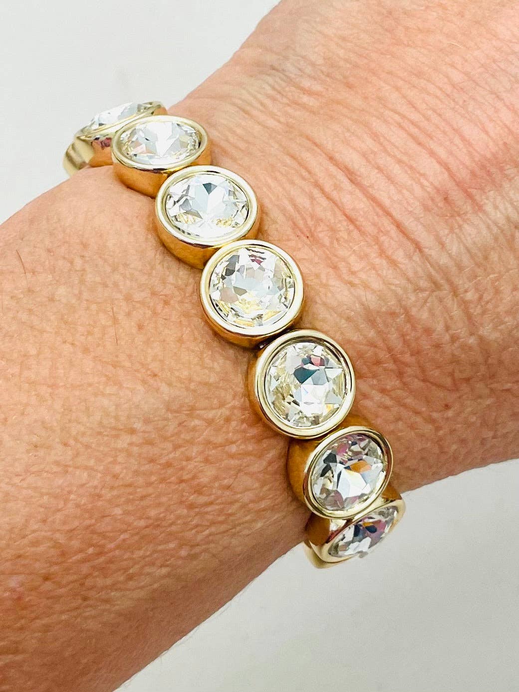 Two Forty Two | CHIC | Layering Rhinestone Bracelet - Clear