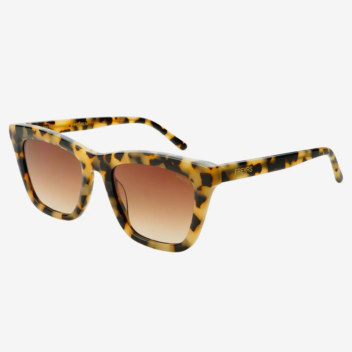 Freyrs | Lucy Acetate Womens Cat Eye Sunglasses - Milky Tortoise