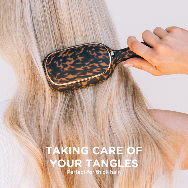 Teleties | Detangler Hair Brush for Thick Hair - Tortoise