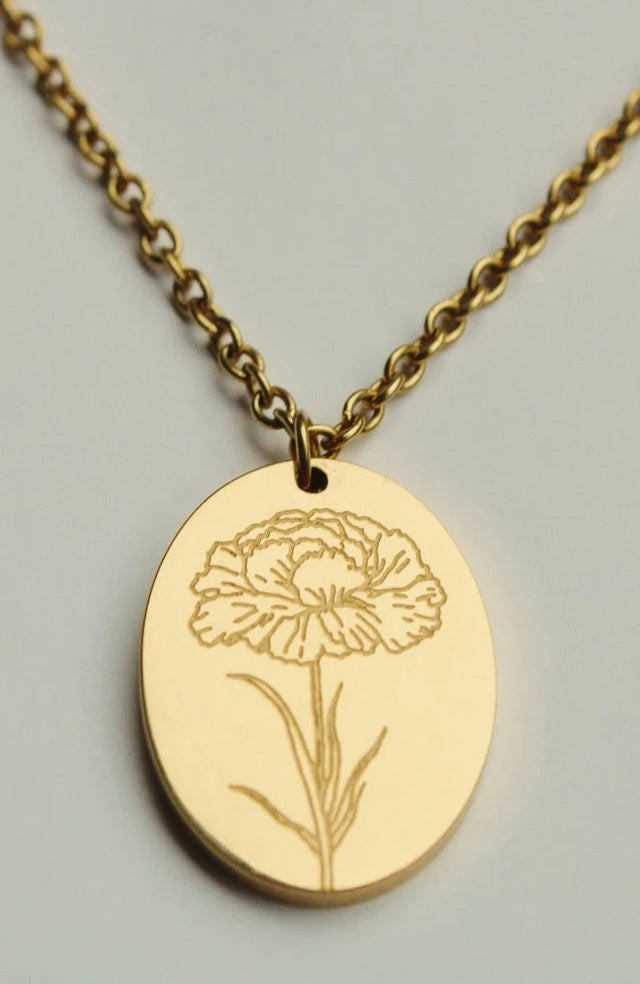 By Grace | Birth Flower Gold Necklace