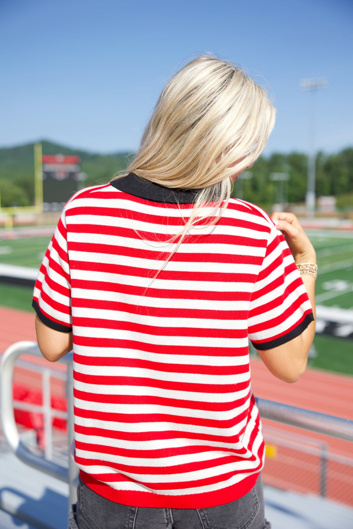 The Saturday Stripe Bulldog Sweater