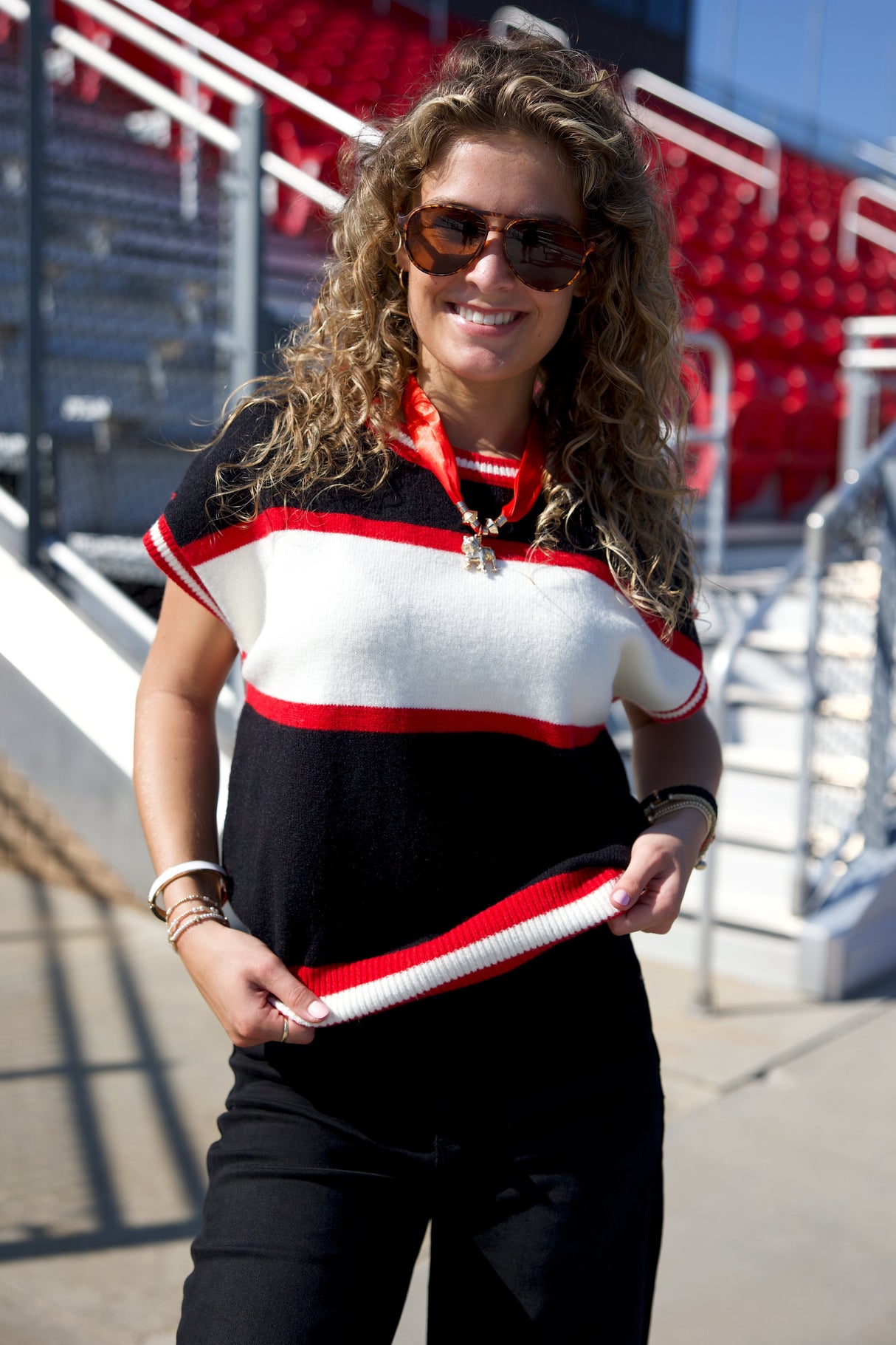 The Red Zone Sweater Top