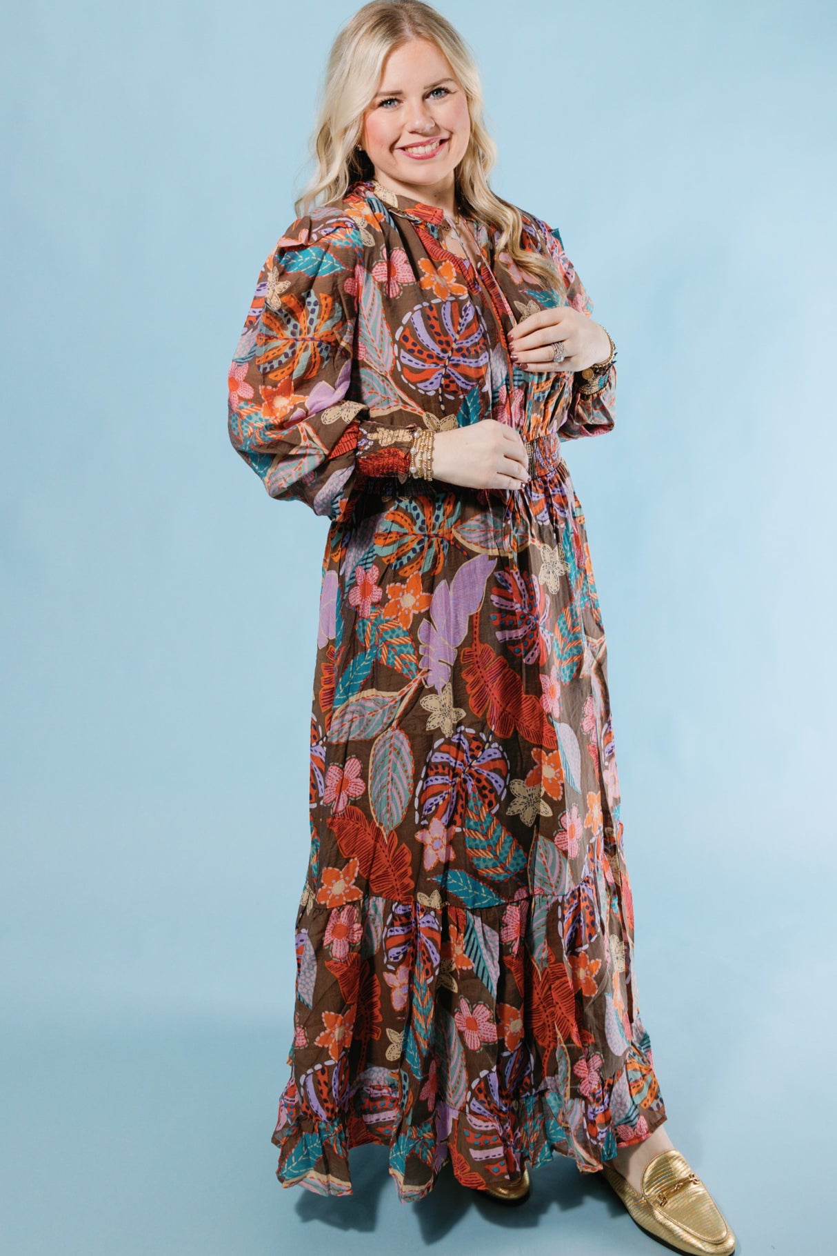 The Fall Flair Midi Dress