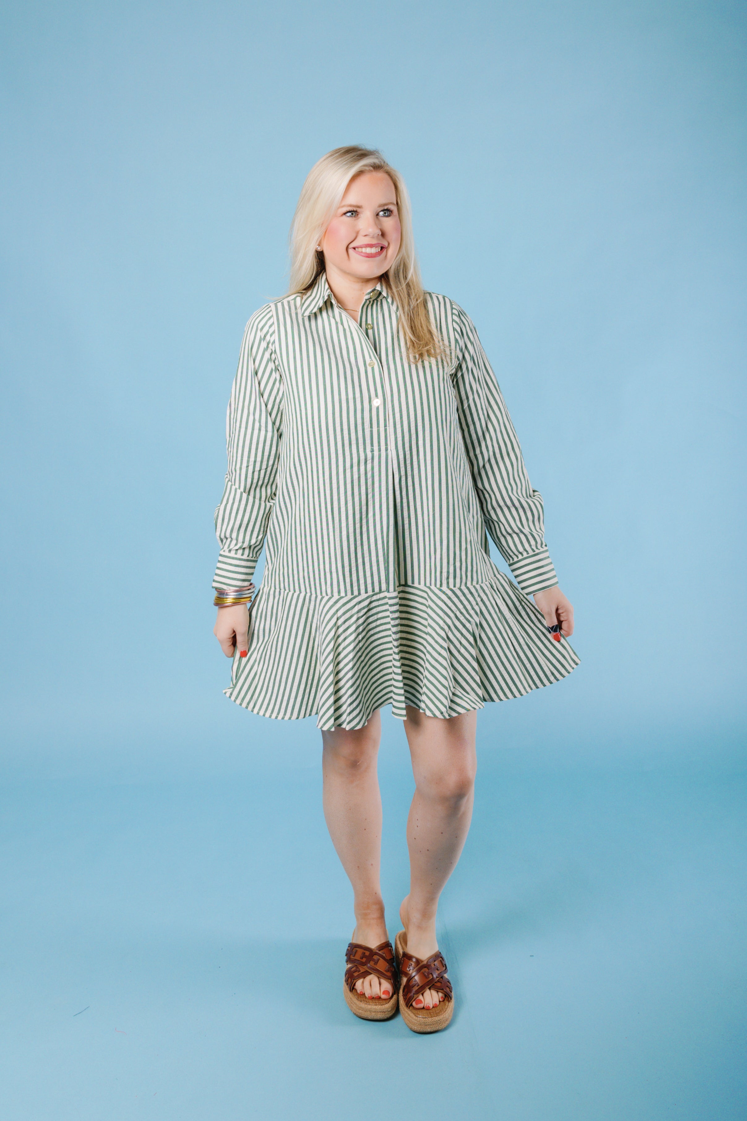 The Autumn Green Mini Dress