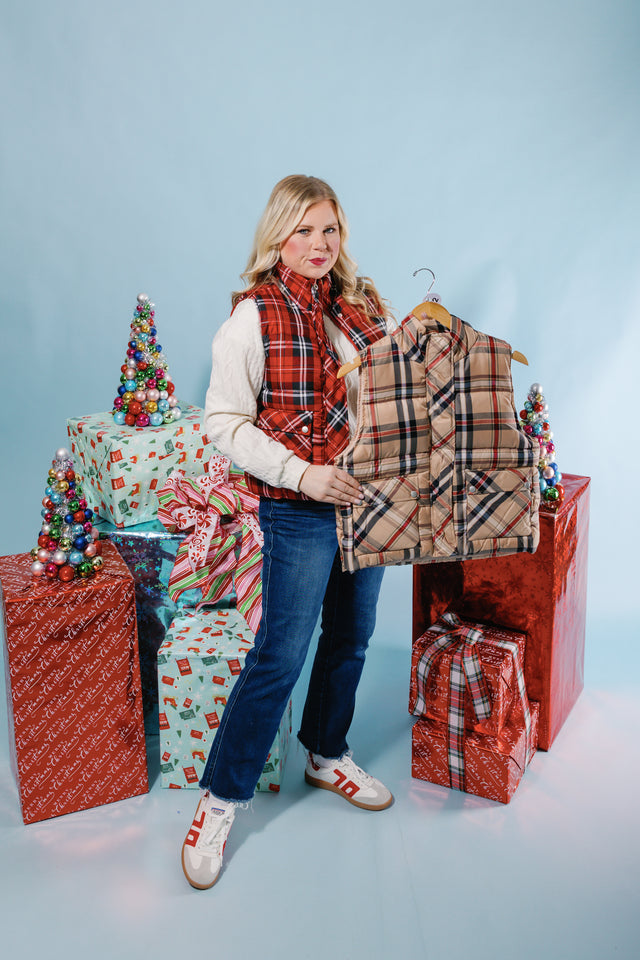 The Plaid Puffer Vest
