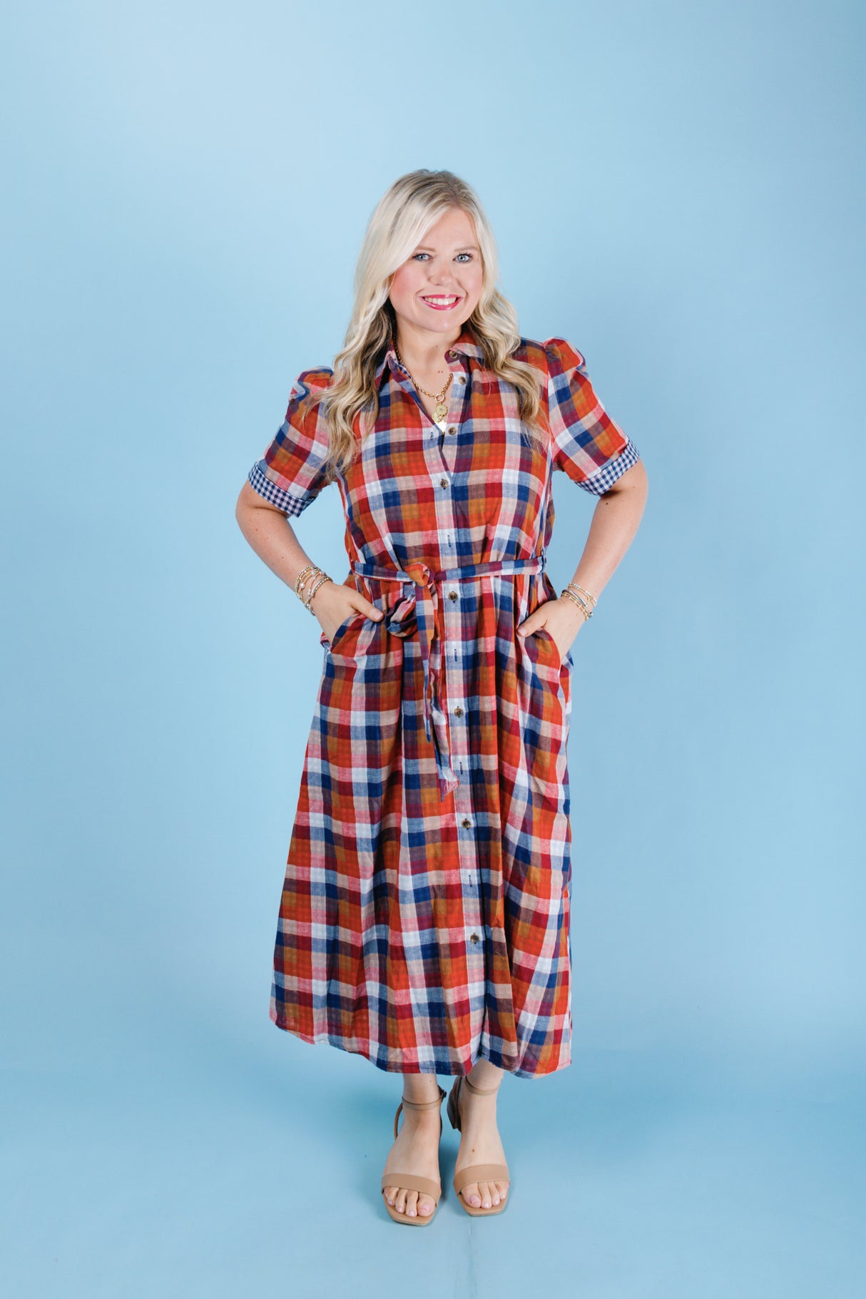 The Check Mate Midi Dress