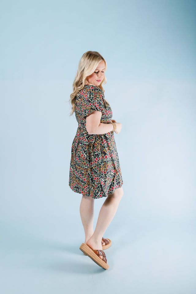 Diamond Art Mini Dress