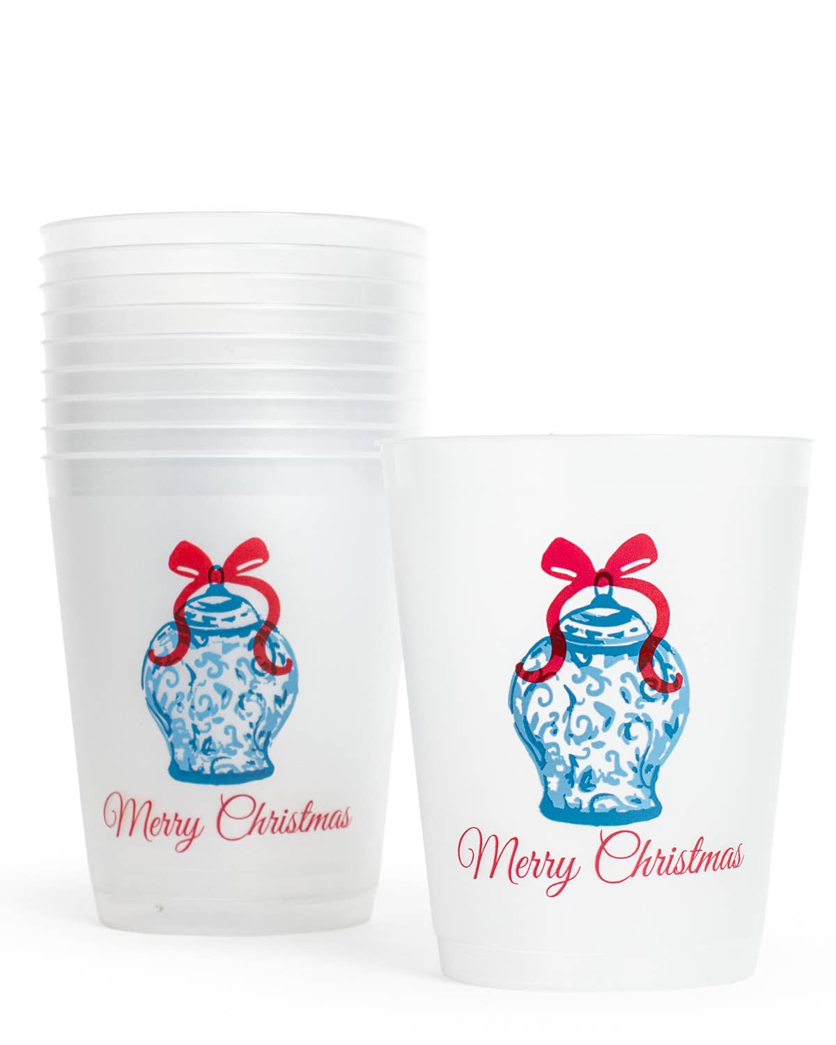 The Royal Standard | Chinoiserie Merry Christmas Party Cups 16oz - Set of 10