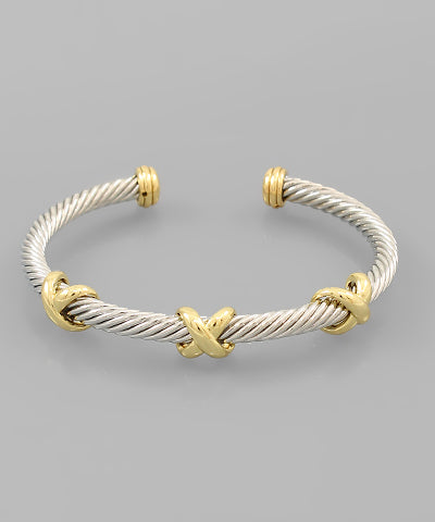 Madison's Exclusive | X Charm Cable Cuff