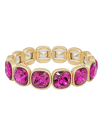 Madison's Exclusive | Cushion Cut Crystal Accent Bracelet