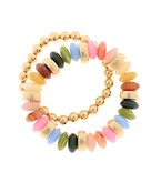Madison's Exclusive | Two Row Color Rondelle Beaded Bracelet