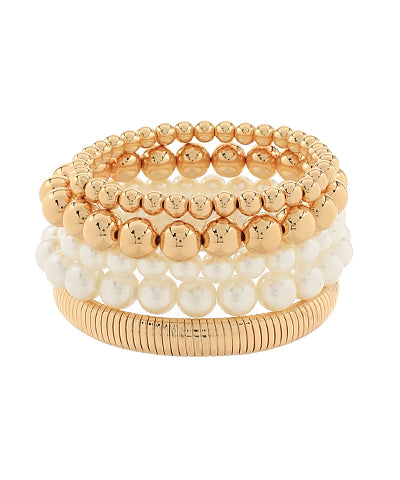 Madison's Exclusive | Pearl & Omega 5 Row Stack
