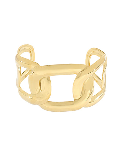 Madison's Exclusive | Chain Linked Stainless Steel Cuff - Gold