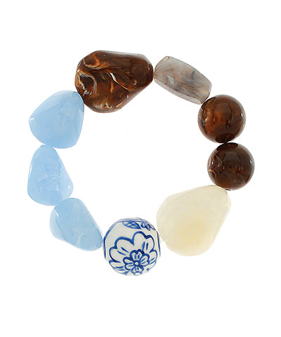 Madison's Exclusive | Marble Stone & Ceramic Ball Bracelet