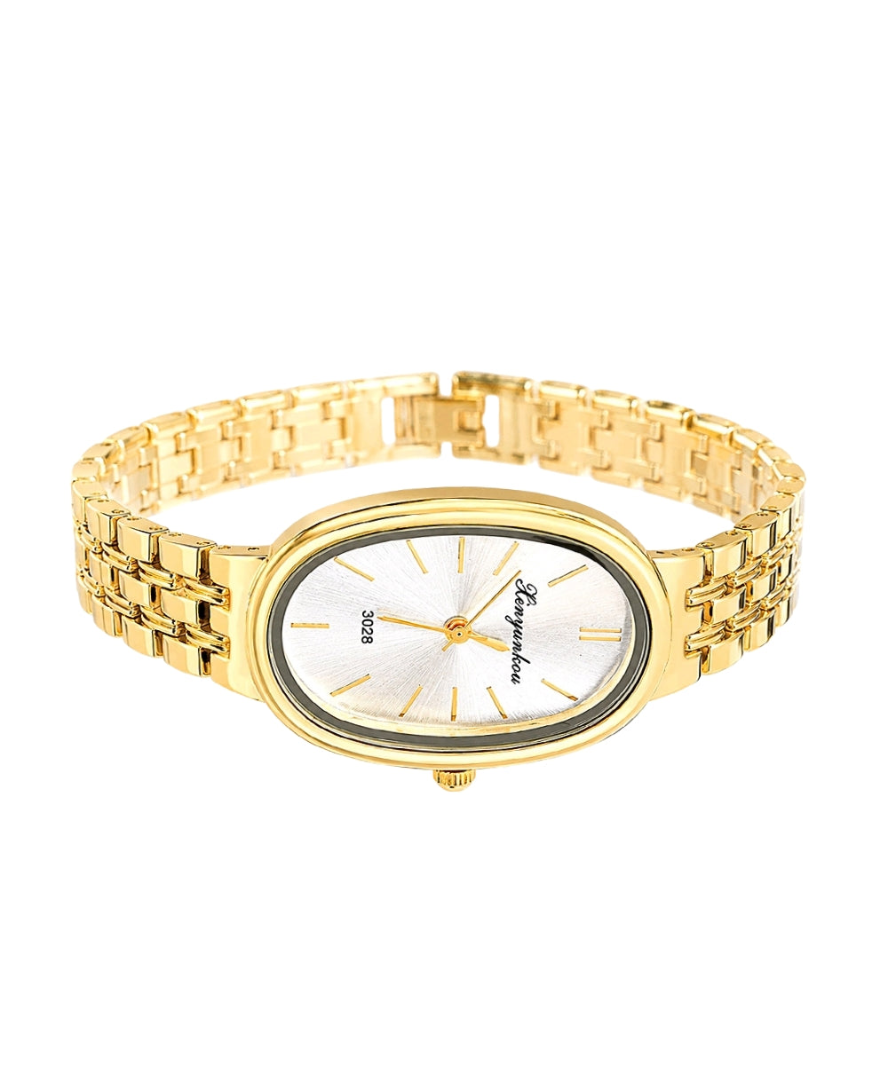 Madison’s Exclusive | Timeless Gold Oval Watch