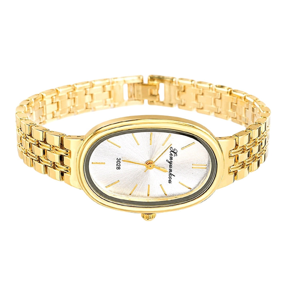 Madison’s Exclusive | Timeless Gold Oval Watch