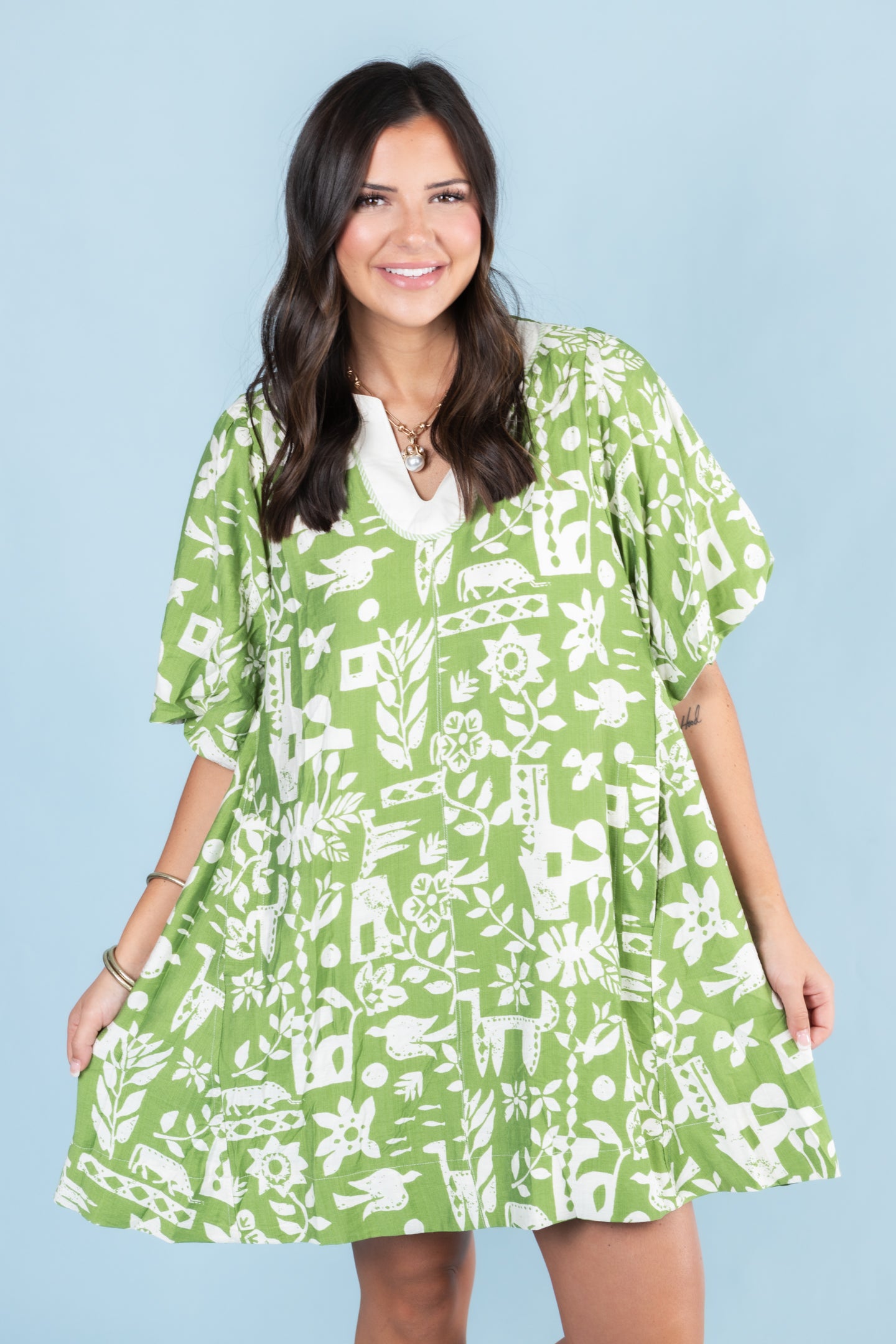 The Abstract Print Tunic Dress