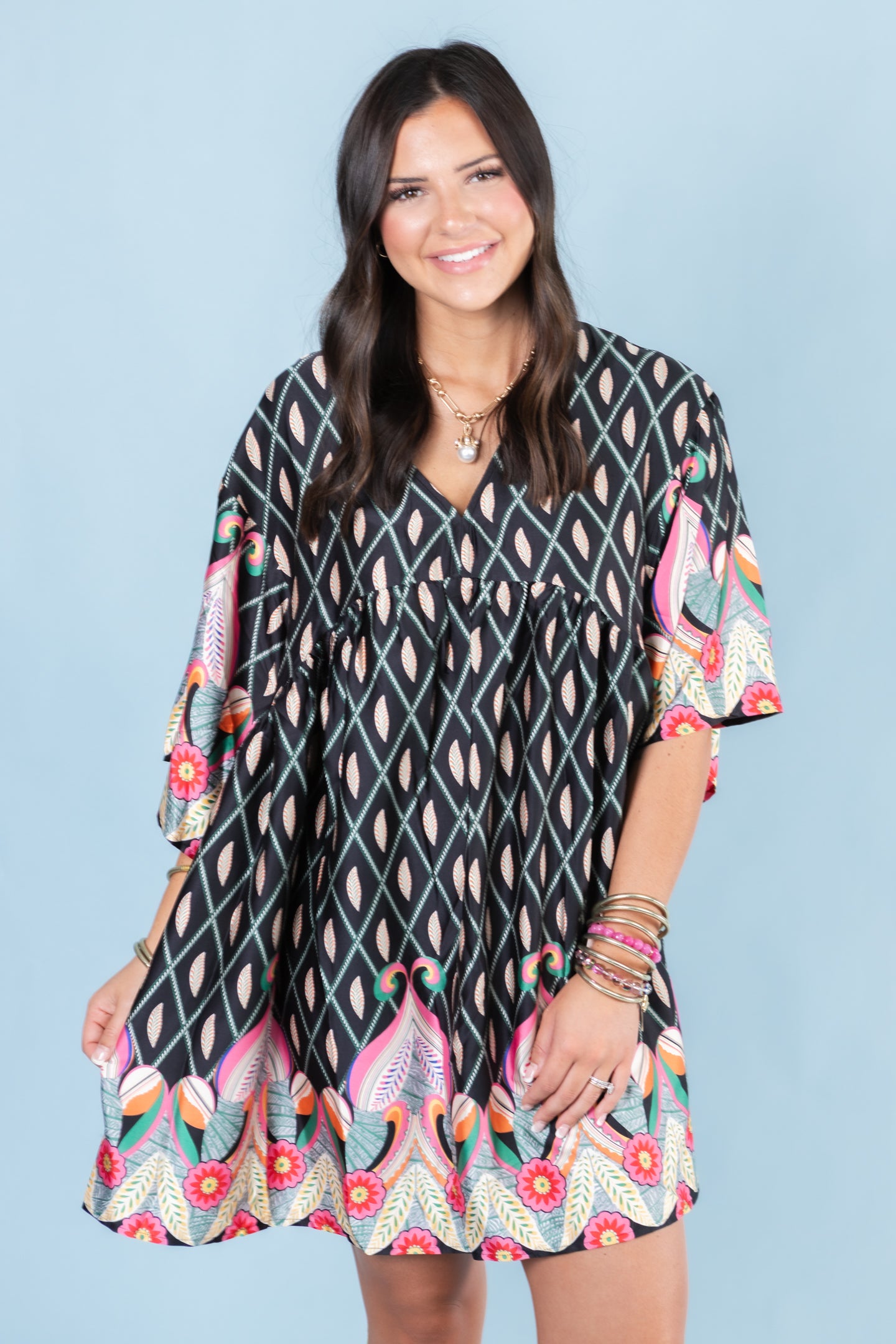 The Border Print Dress