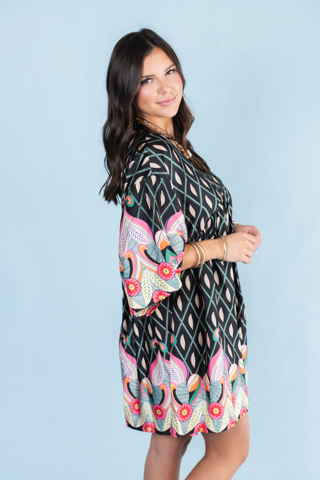 The Border Print Dress