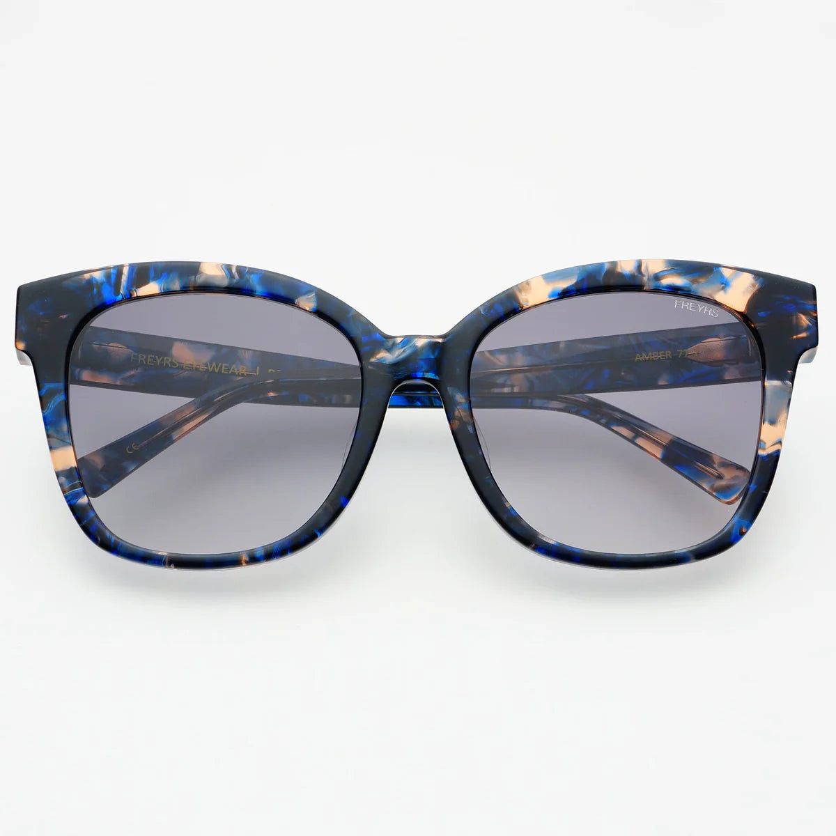 Freyrs | Amber Acetate Womens Cat Eye Sunglasses - Blue