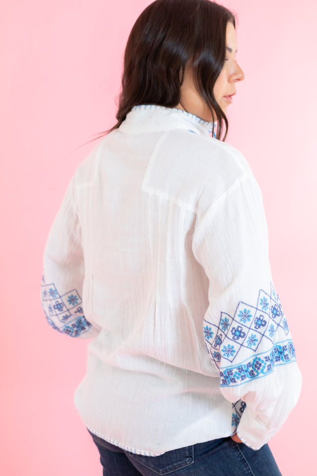 Ivy Jane | Gauze Cross Stitch Top