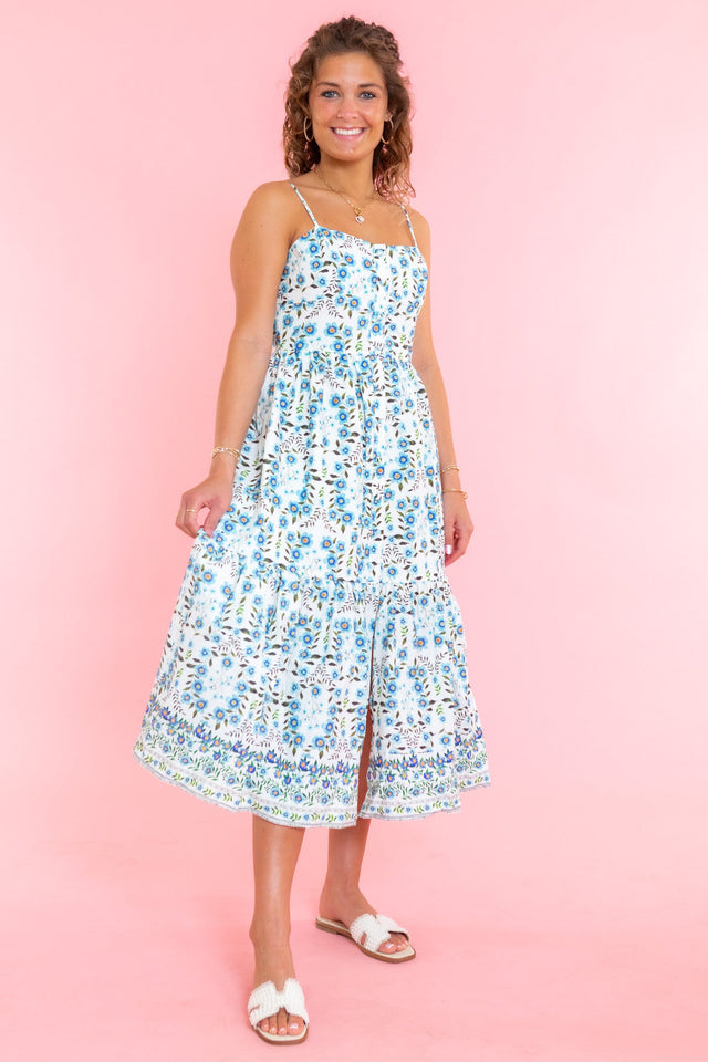 Floral Print Spaghetti Strap Dress
