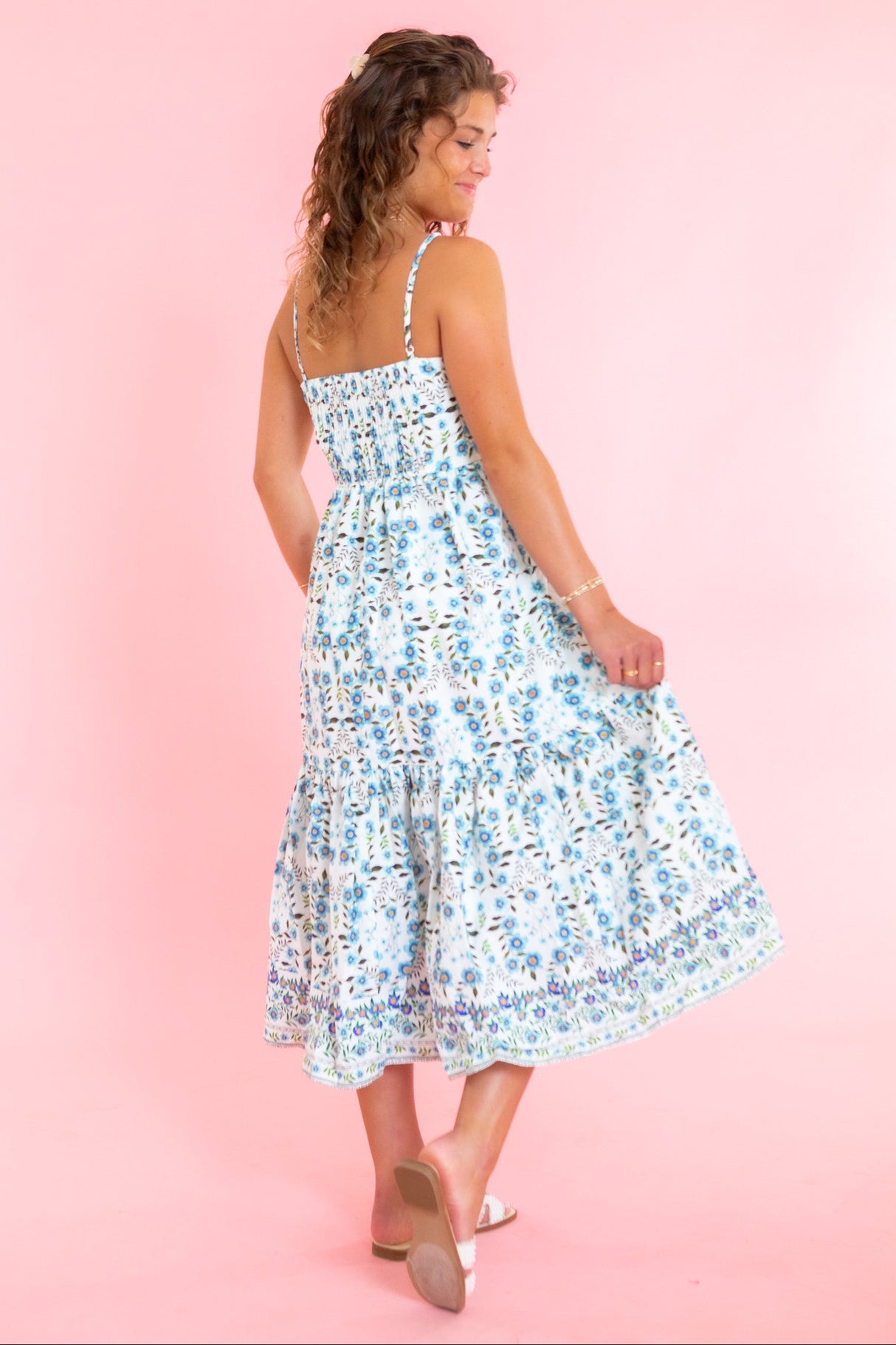 Floral Print Spaghetti Strap Dress