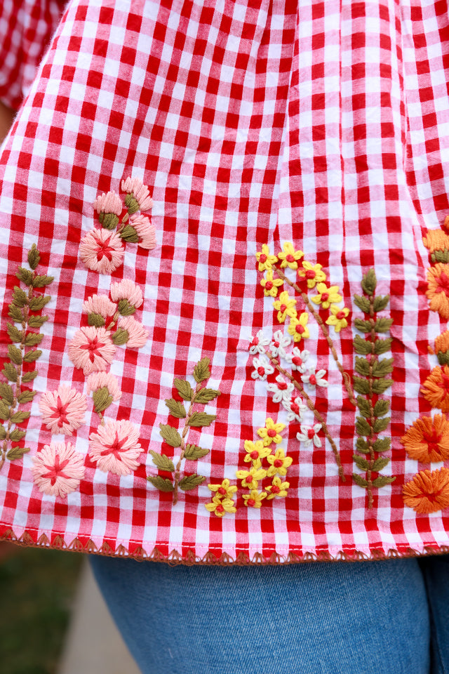 Ivy Jane | Gingham & Flowers Top