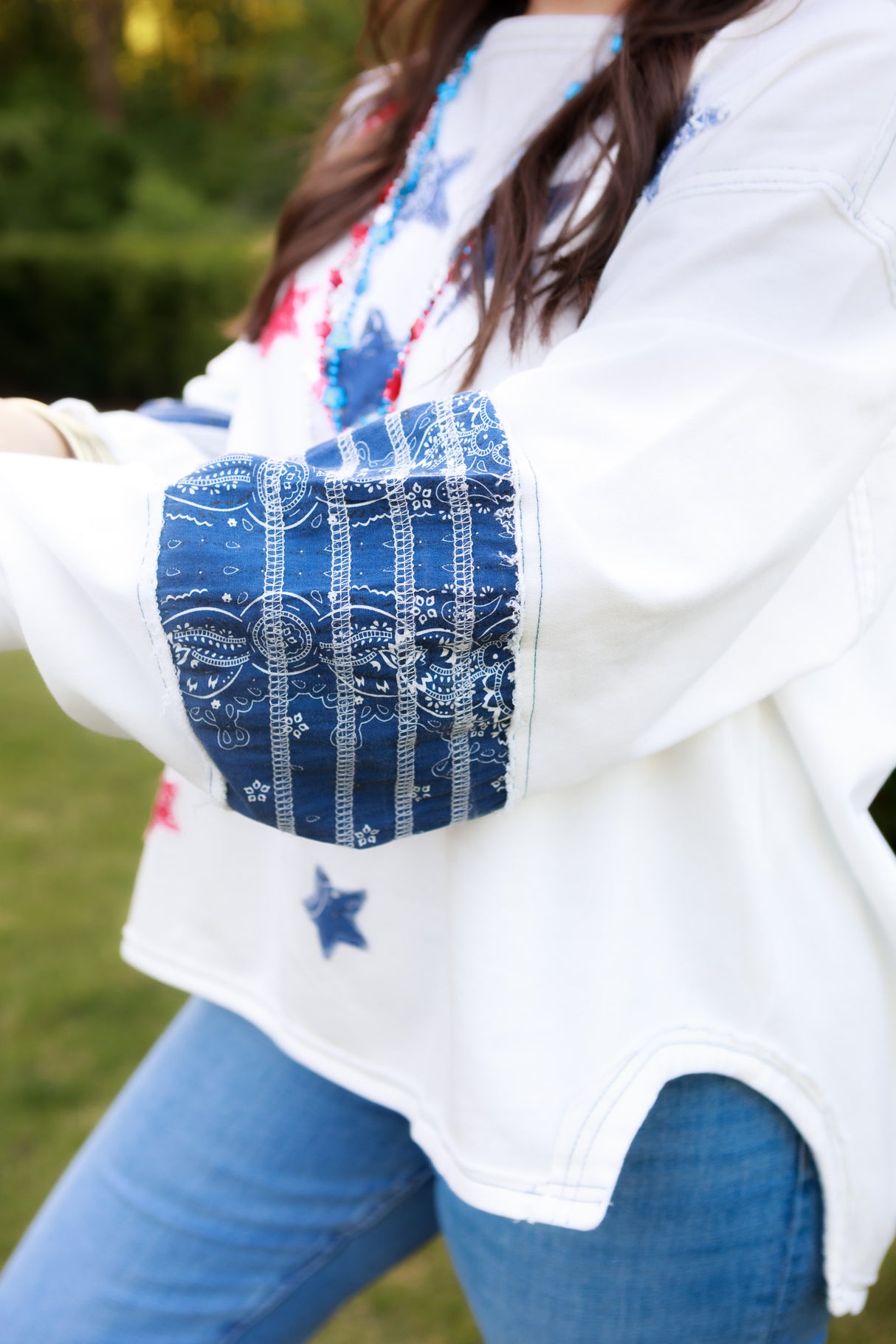 Vandana Star Patch Terry Top