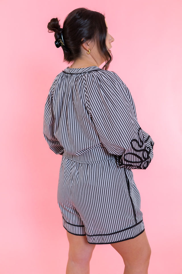 The Striped Edit Embroidered Set