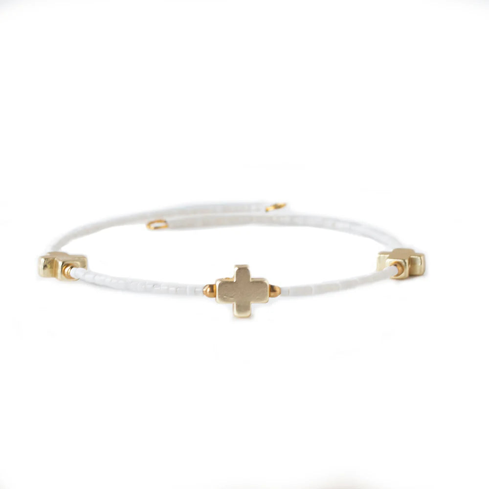 Lenny & Eva | Faithful Bangle-White