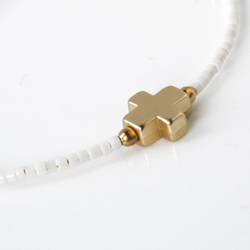 Lenny & Eva | Faithful Bangle-White