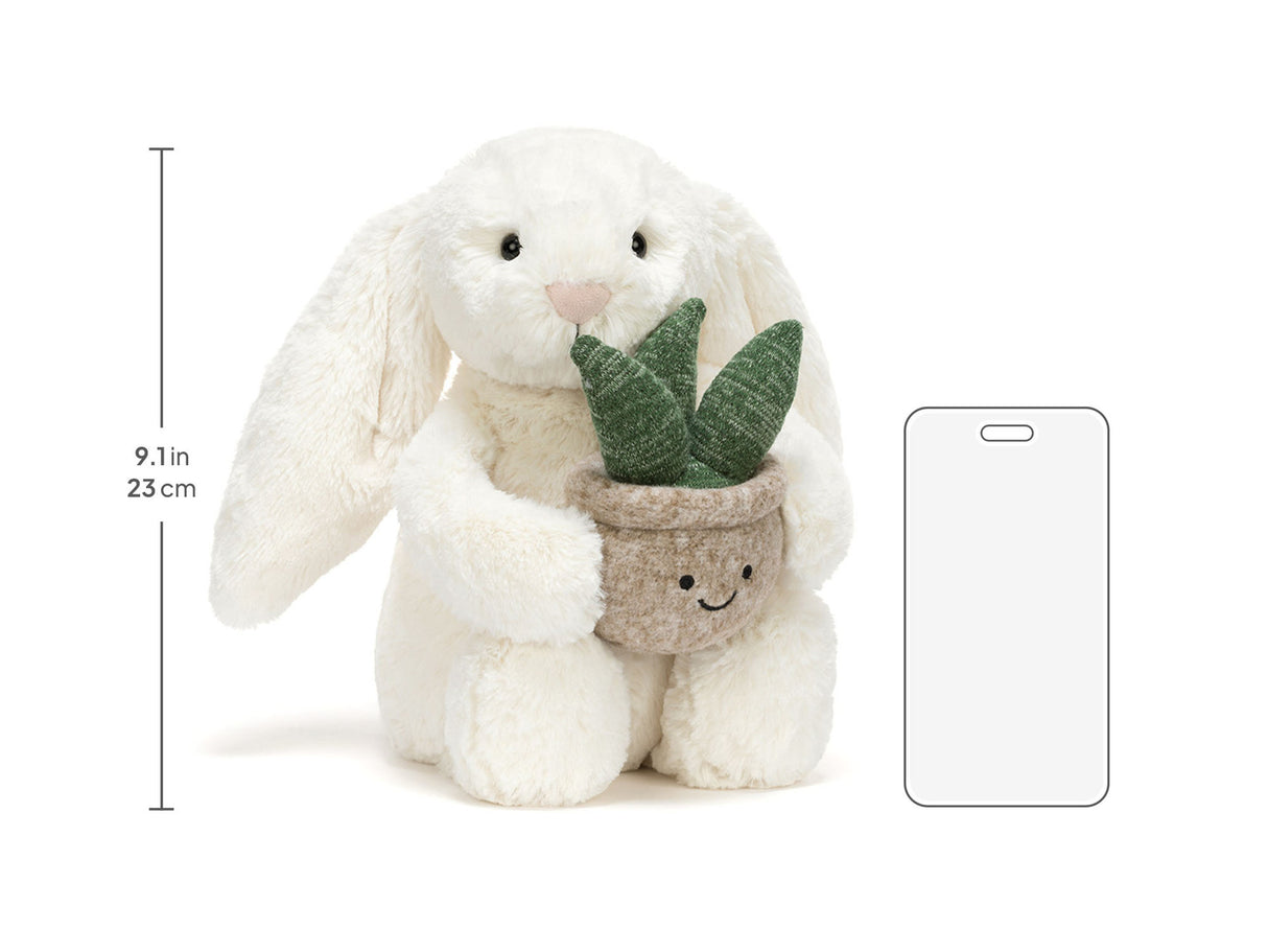 Jellycat | Cream Bunny with Plant