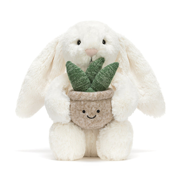 Jellycat | Cream Bunny with Plant