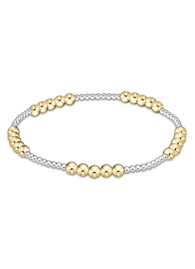 Enewton | Classic Blissful Pattern 2mm Bead Bracelet - 4mm Mixed Metal