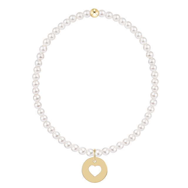 Enewton | Classic Pearl 3mm Bracelet | Love Gold Disc