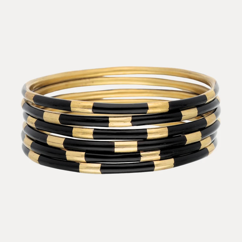 BuDhaGirl | Black Veda Bangles - Set of 6