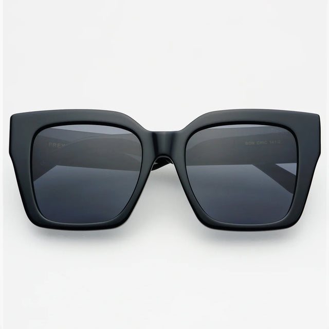 Freyrs | Bon Chic Oversized Square Sunglasses - Black