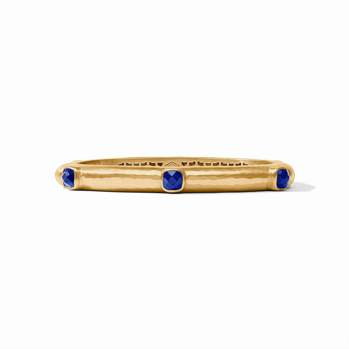 Julie Vos | Catalina Hinge Bangle in Iridescent Sapphire Blue