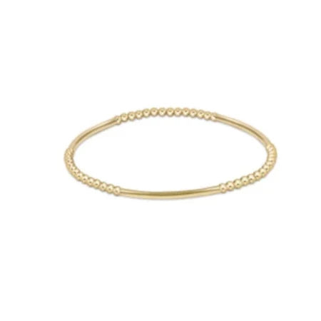 Enewton | Bliss Bar Gold Pattern 2.5mm Bead Bracelet - Gold