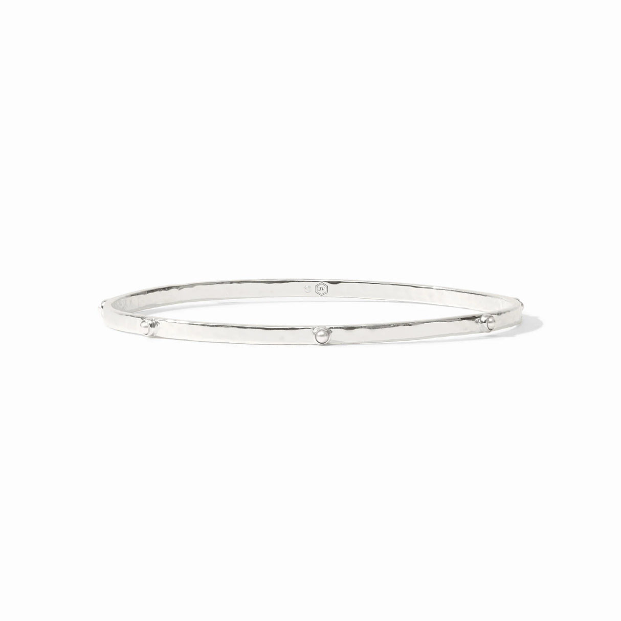 Julie Vos | Crescent Stone Bangle - Silver