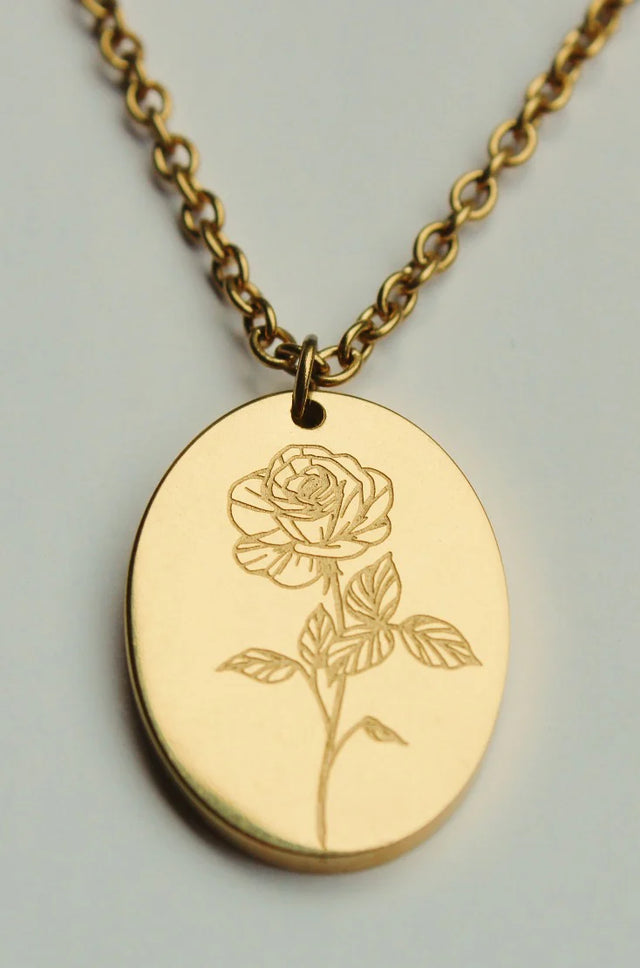 By Grace | Birth Flower Gold Necklace