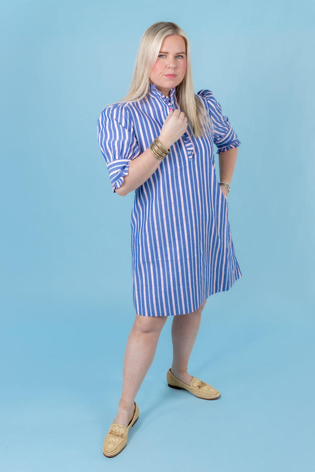 LIOR | Dai Ruffle Striped Dress
