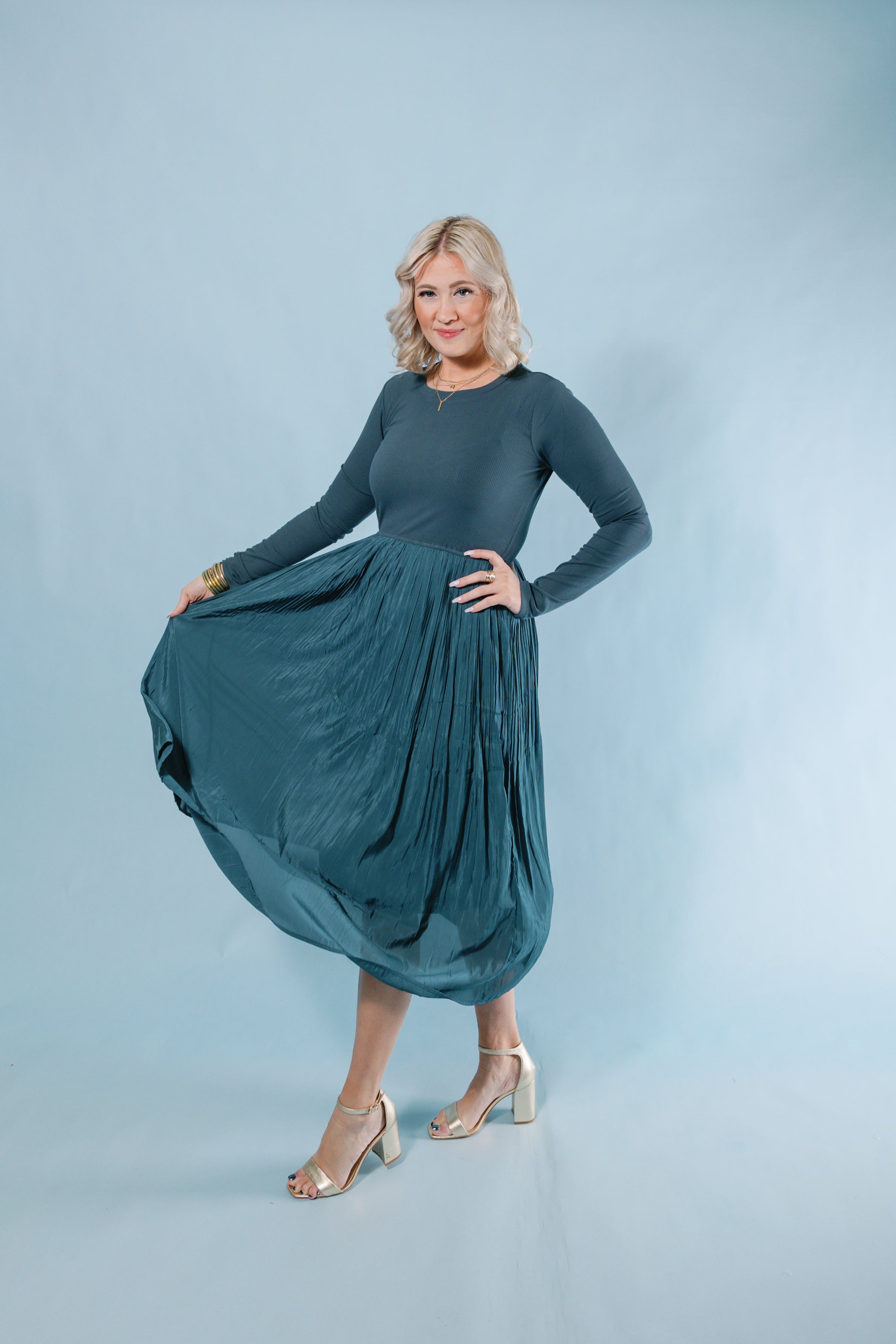 The Cooler Nights Midi Dress (Final Sale)