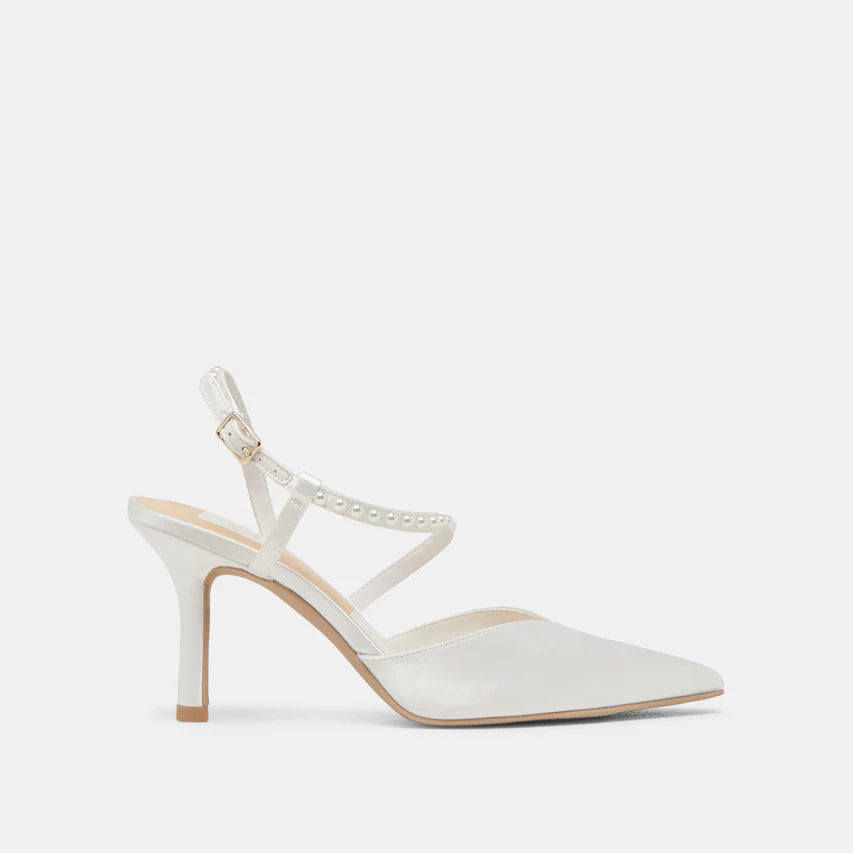 Dolce Vita | Kamra Pearl Heels True White Satin