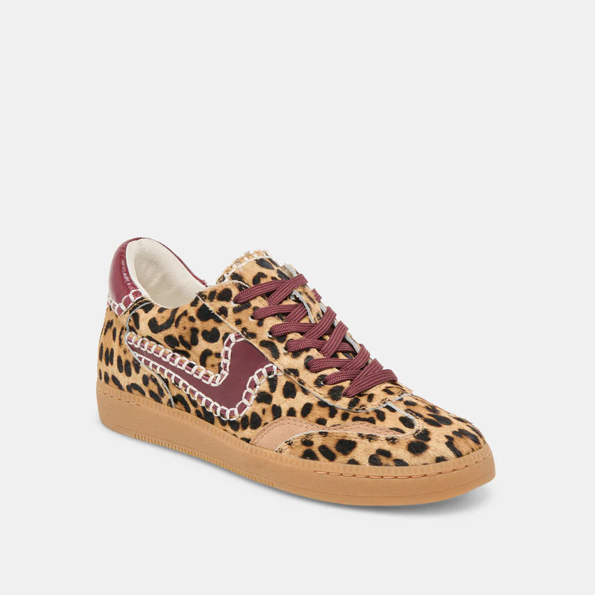 Dolce Vita | Notice Stitch Sneakers Burgundy Leopard Calf Hair