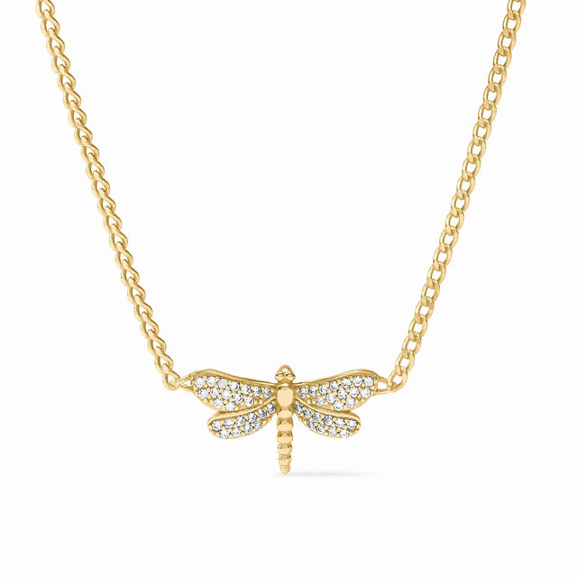 Julie Vos | Dragonfly Pavé Delicate Necklace